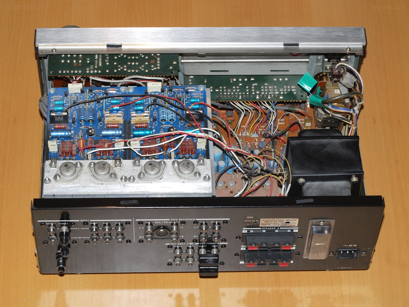 Sony TA-4650 VFet amplifier - back