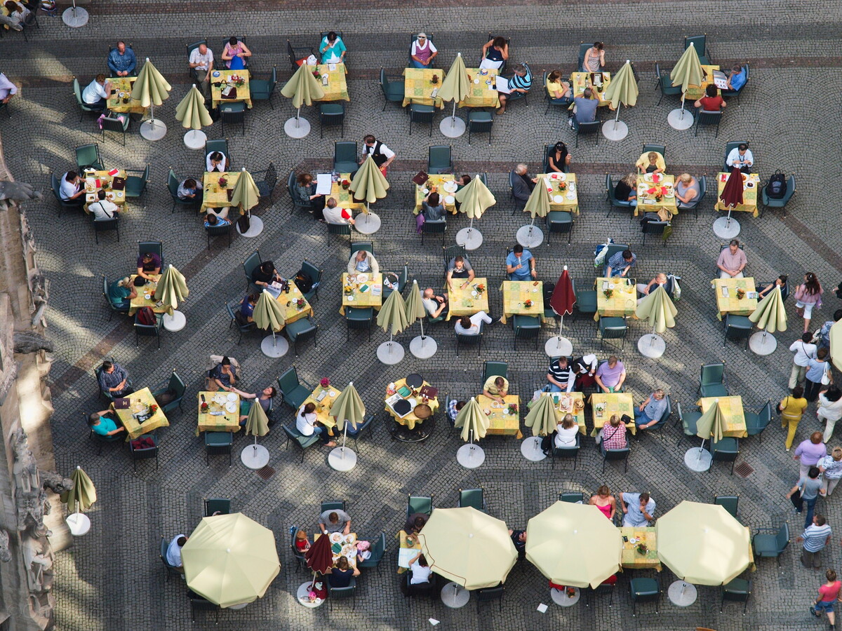 Looking down from the townhall tower, Munich