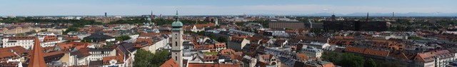 Panorama over South-East Munich