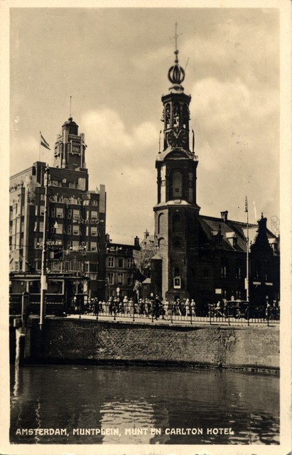 Amsterdam, 1909: Muntplein, Munt en Carlton Hotel