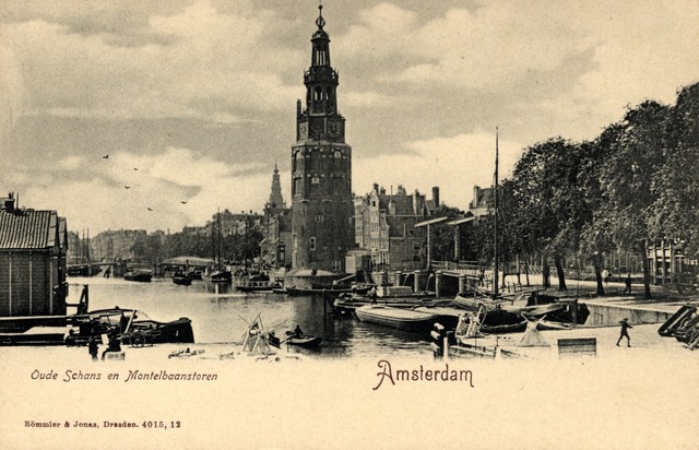 Amsterdam, year unknown: Oude Schans en Montelbaanstoren