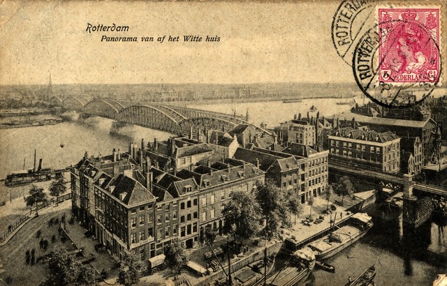 Rotterdam, 1908: Panorama vanaf het Witte Huis