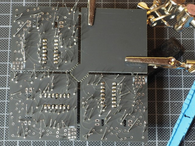 Resistors on 3 VCO Boards