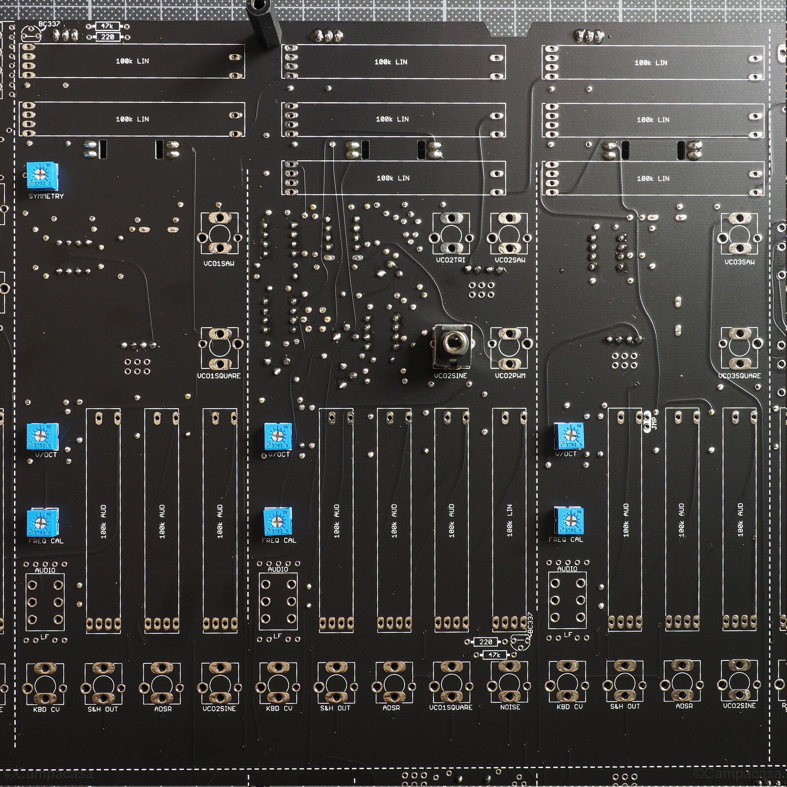 Main Board, VCO 1, 2 and 3 Completed