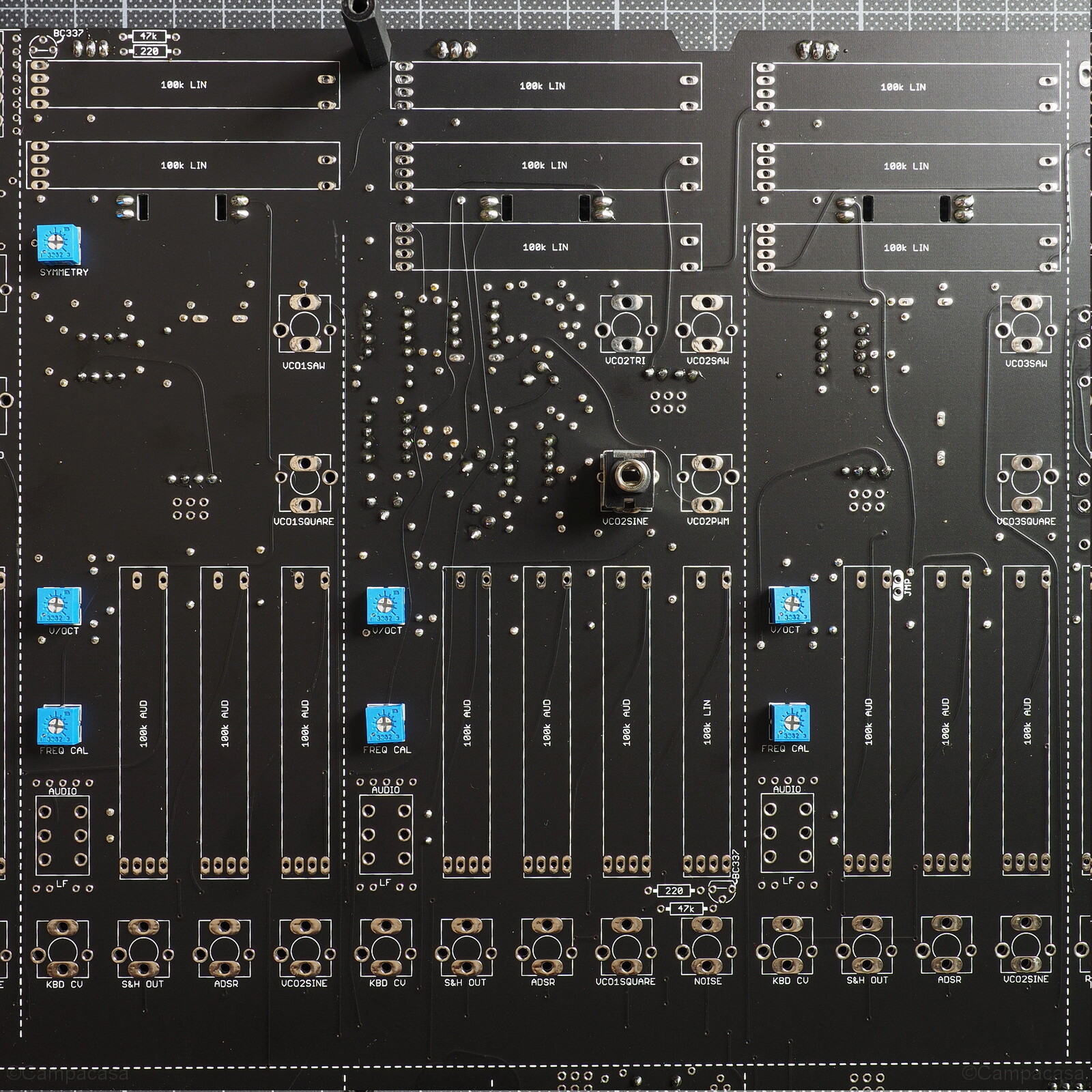 Main Board, VCO 1, 2 and 3 Completed